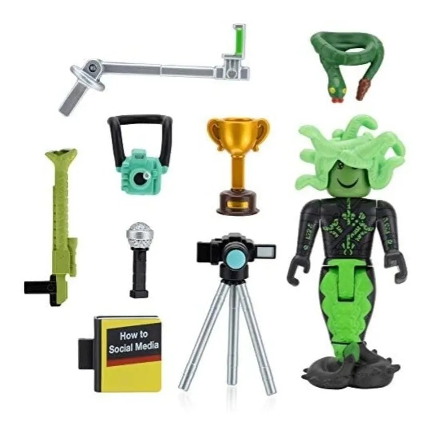 Roblox Social Medusa Influencer With Selfie Stick Coleccionable Con Accesorios Niños