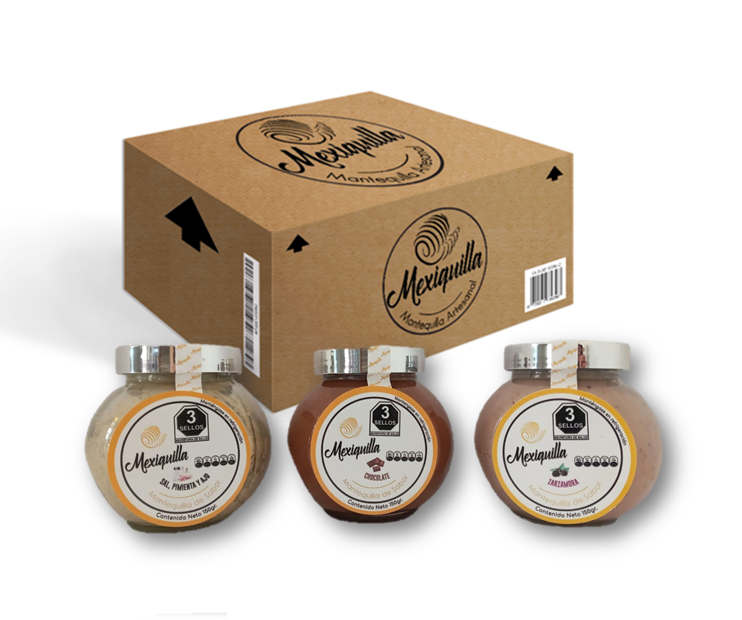 Frasco De Lujo - Caja Tripack - Chocolate - Zarzamora - Sal Pimienta Ajo.