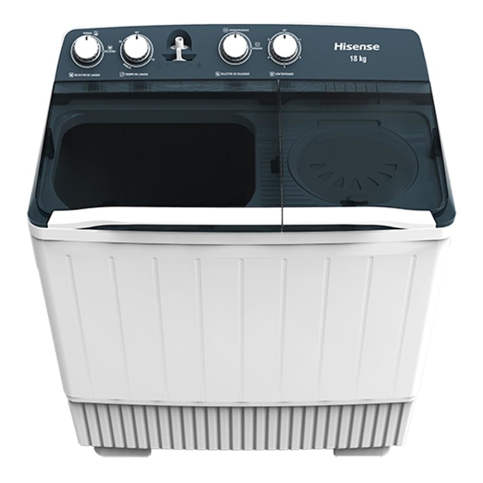 LAVADORA HISENSE WSA1801P 2 TINAS 18 KILOS SEMIAUTOMÁTICA ALB22