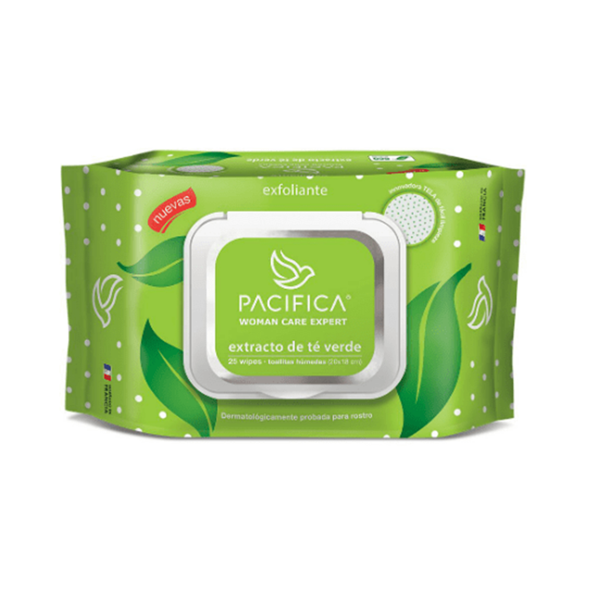 Toallitas Húmedas Exfoliantes Pacifica (Paquete con 25 Toallitas)