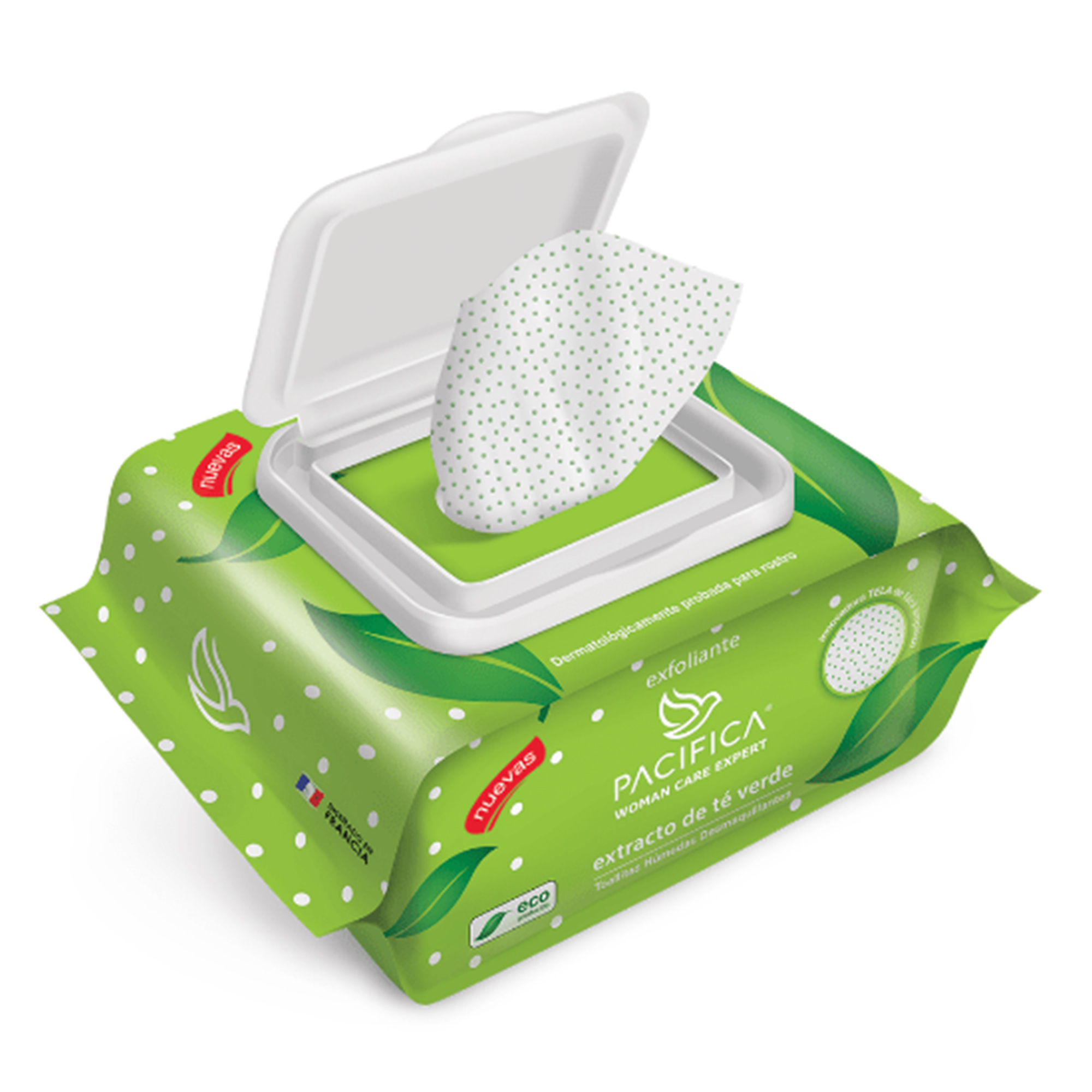 Toallitas Húmedas Exfoliantes Pacifica (Paquete con 25 Toallitas)
