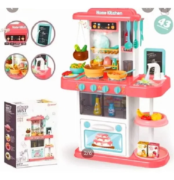 Cocinita Infantil De Juguete Niños Niñas Accesorios Agua Luz