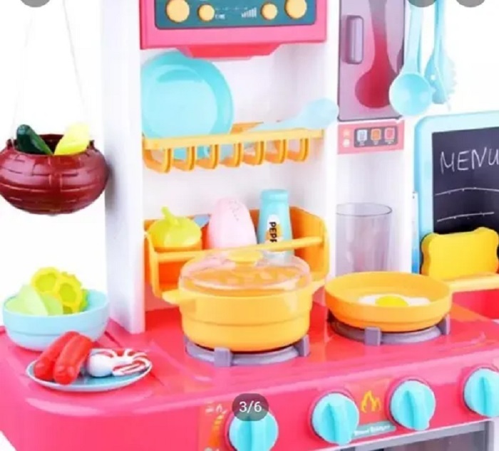 Cocinita Infantil De Juguete Niños Niñas Accesorios Agua Luz