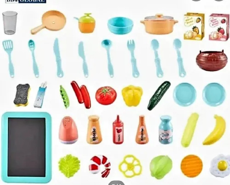 Cocinita Infantil De Juguete Niños Niñas Accesorios Agua Luz