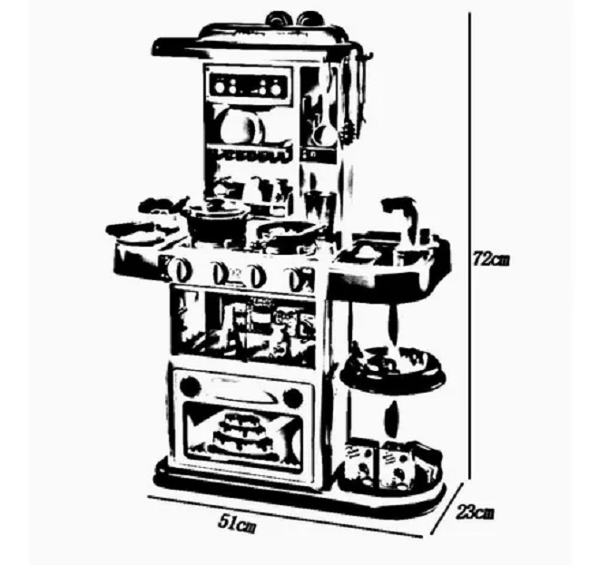 Cocinita Infantil De Juguete Niños Niñas Accesorios Agua Luz