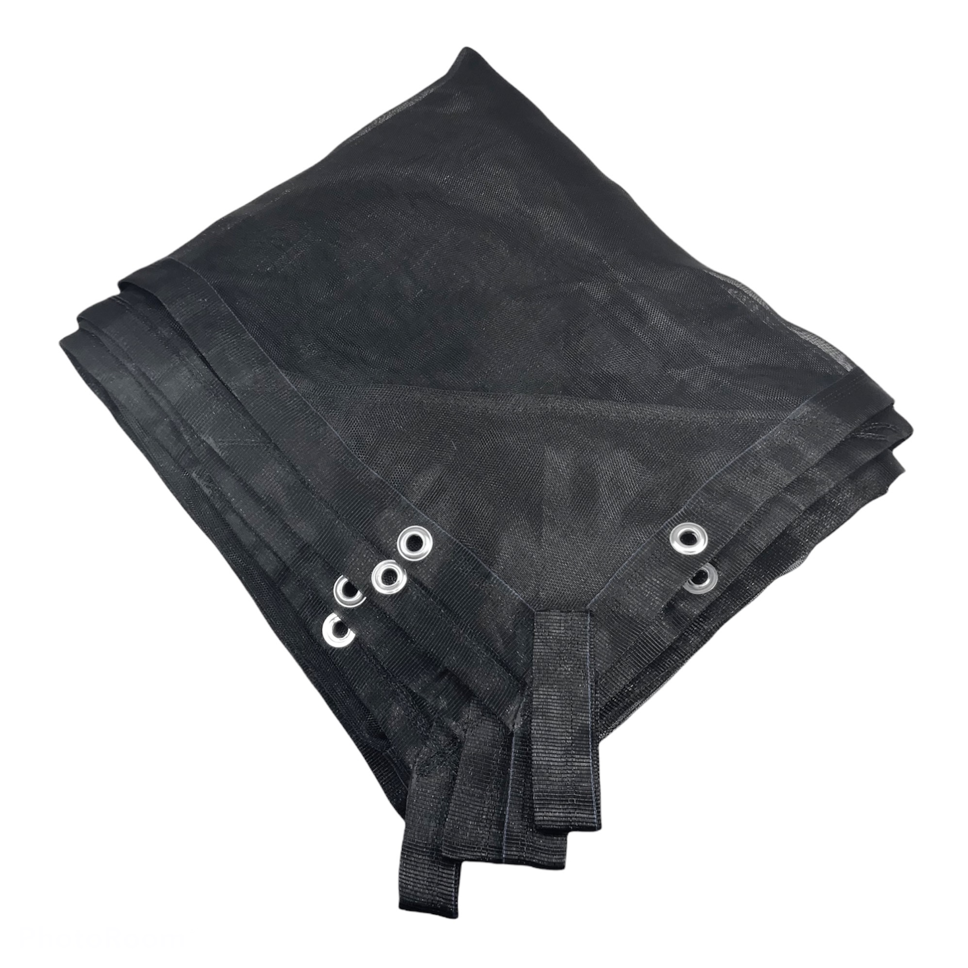 Malla Sombra Negra Monofilamento 50%. 3.7m x 5m Confeccionada