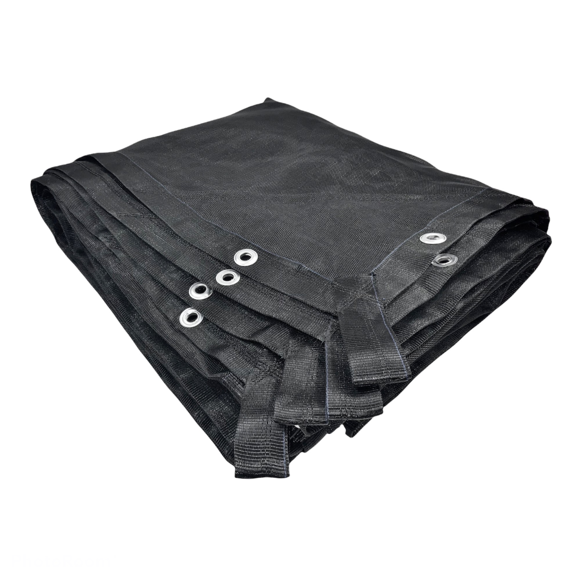 Malla Sombra Negra Monofilamento 50%. 3.7m x 5m Confeccionada