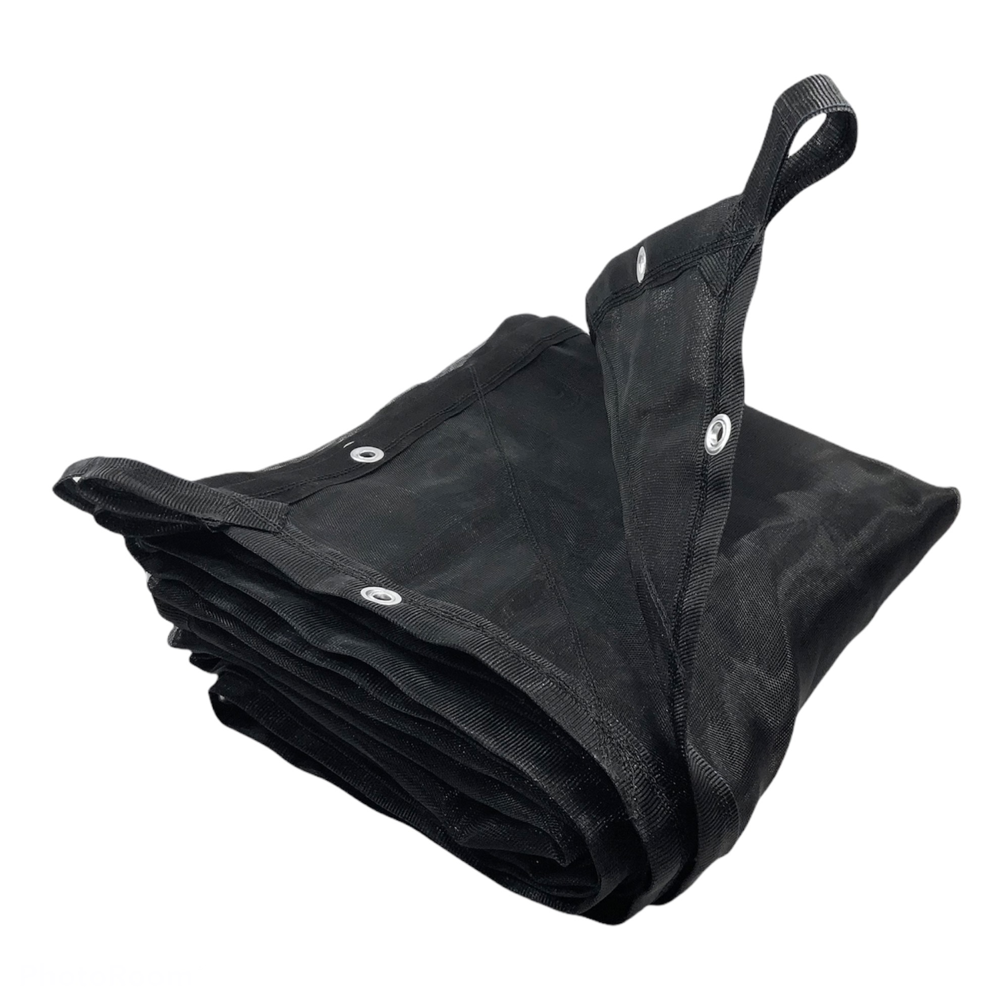 Malla Sombra Negra Monofilamento 50%. 3.7m x 5m Confeccionada