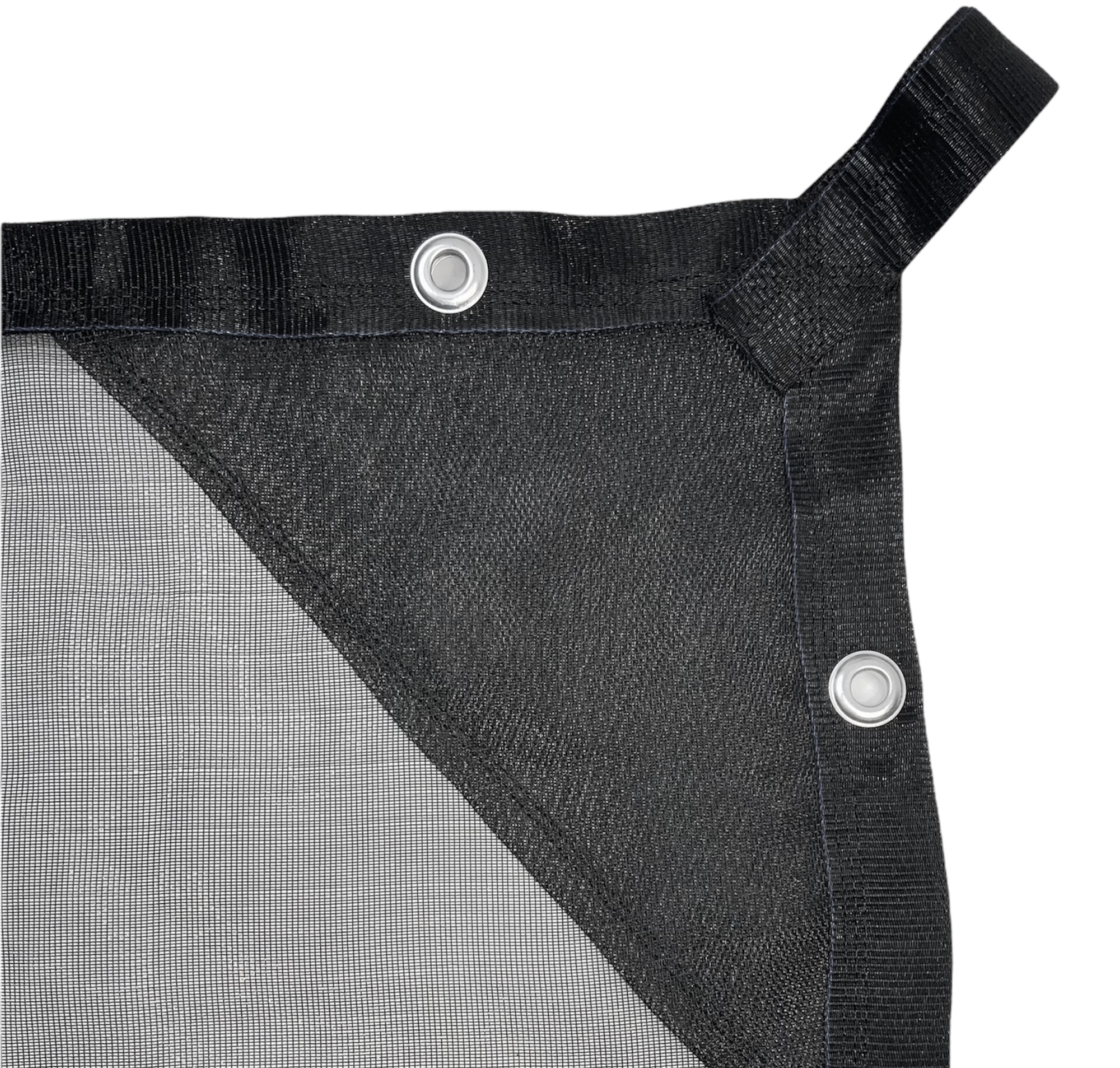 Malla Sombra Negra Monofilamento 50%. 3.7m x 5m Confeccionada