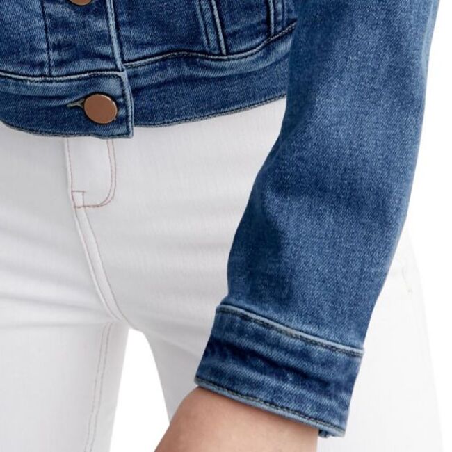 Chamarra para mujer, casual, de mezclilla, dos tonalidades de azul, marca Holly Land, 996978-79