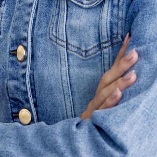 Chamarra para mujer, casual, de mezclilla, dos tonalidades de azul, marca Holly Land, 996978-79