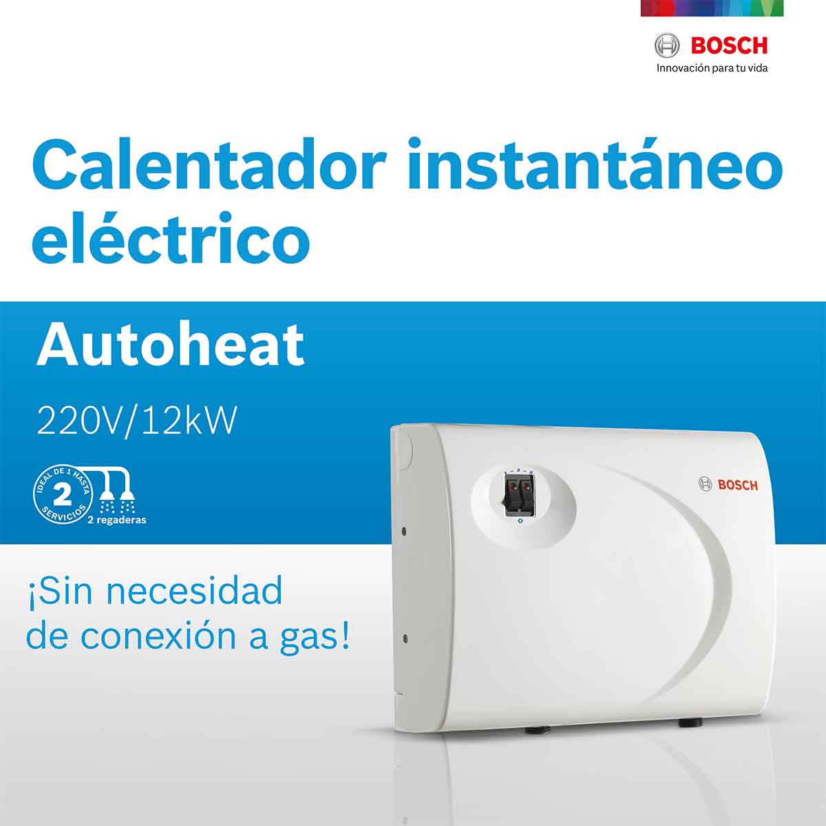 Calentador Electrico Autoheat 2 Servicios 220v 12 Kw Bosch 
