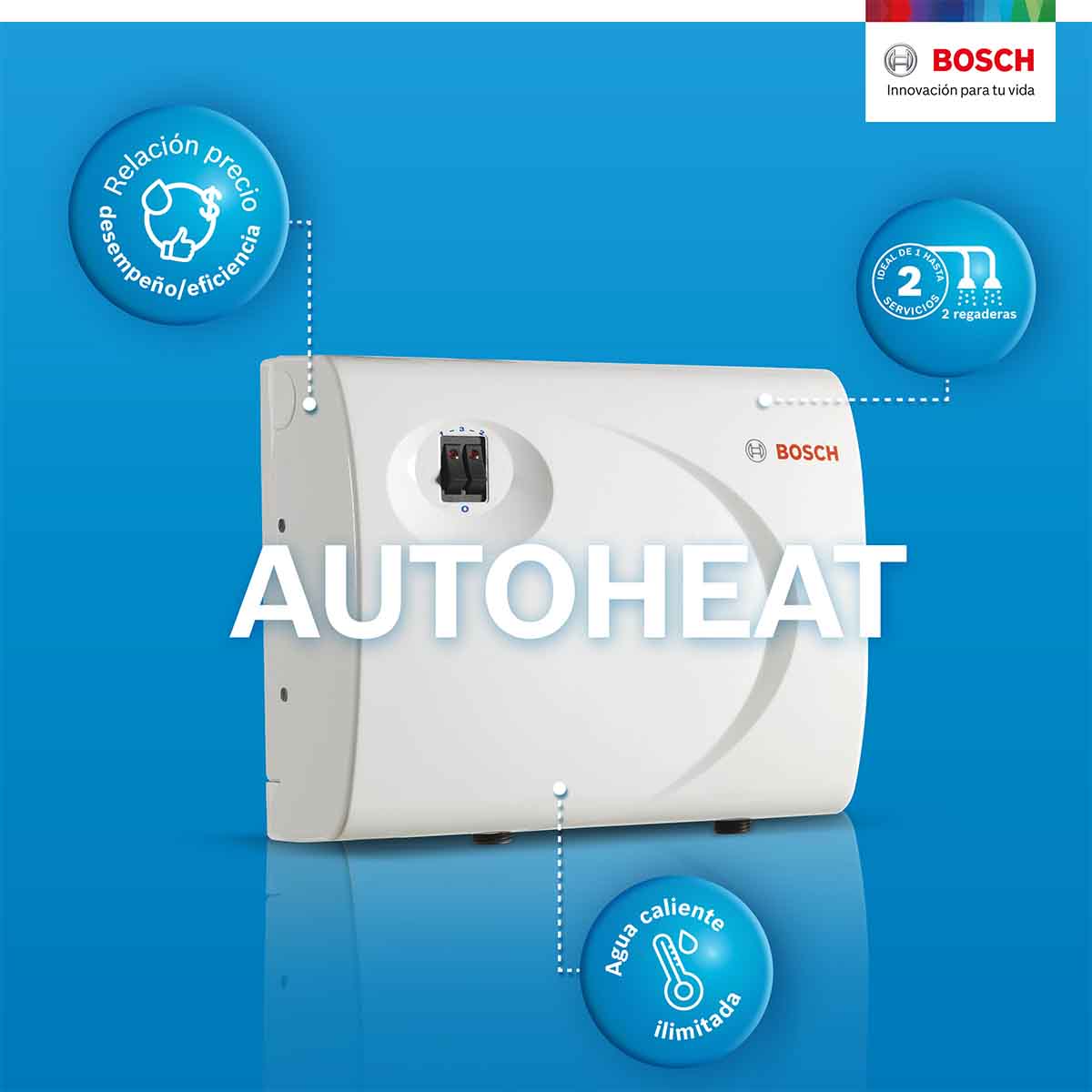 Calentador Electrico Autoheat 2 Servicios 220v 12 Kw Bosch 