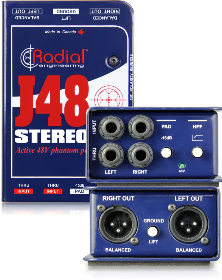Radial Caja Directa Activa Phantom Power J48 Envio Gratis