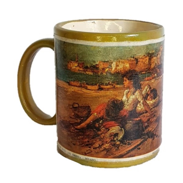 taza vintage con diseño de una obra de arte