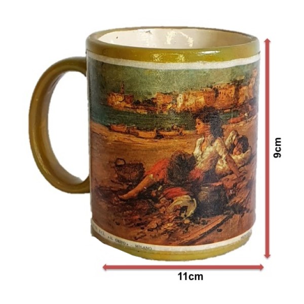taza vintage con diseño de una obra de arte