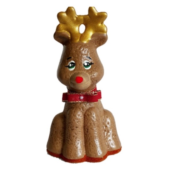 Reno navideño con moñito