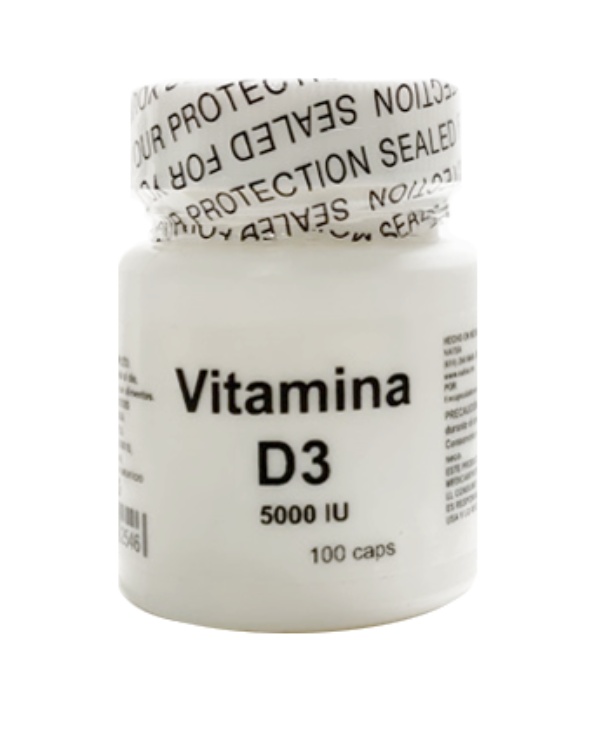 Capsulas de Vitamina D3 5,000 IU 100 caps