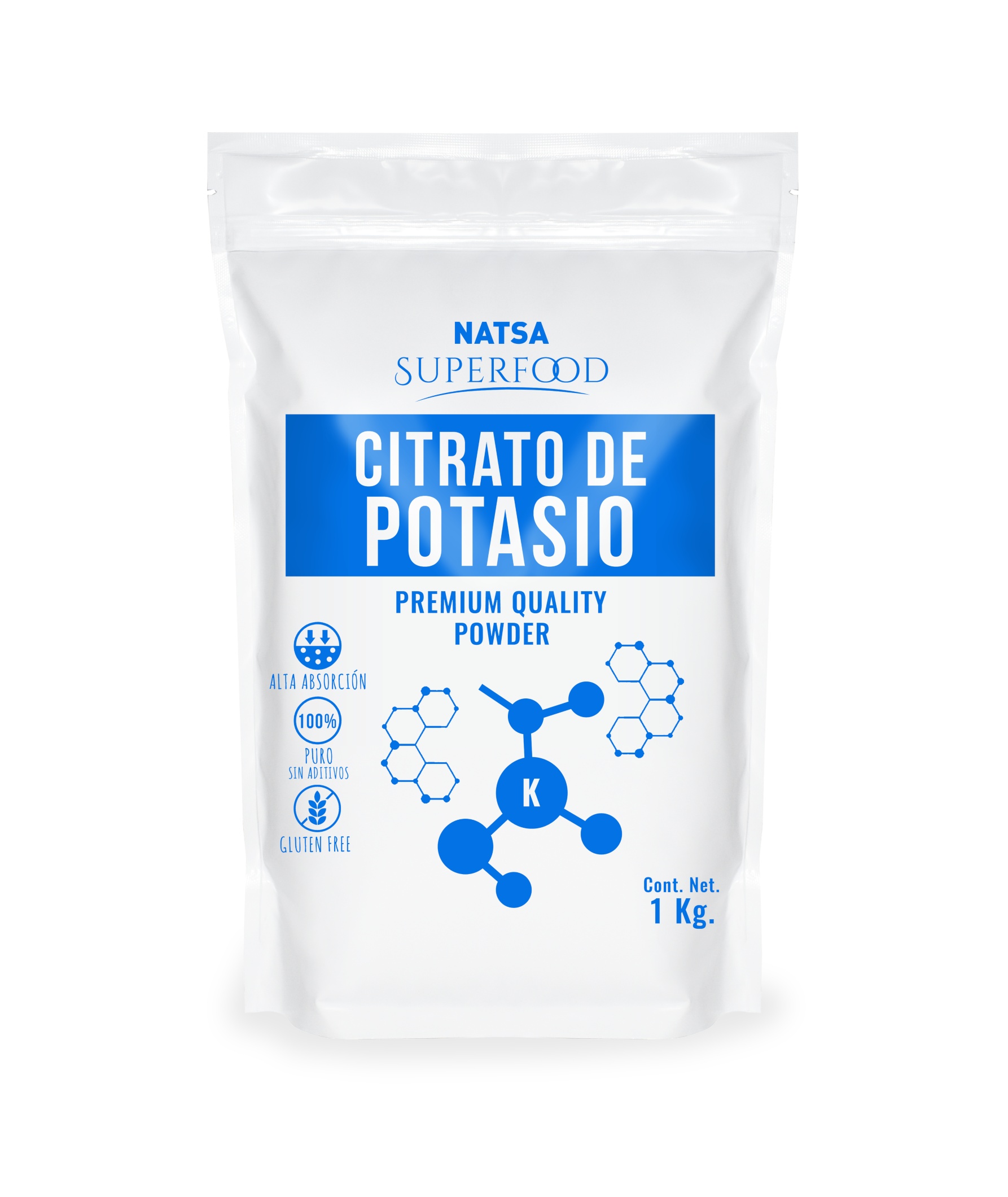 Citrato de Potasio Polvo, 1 Kg
