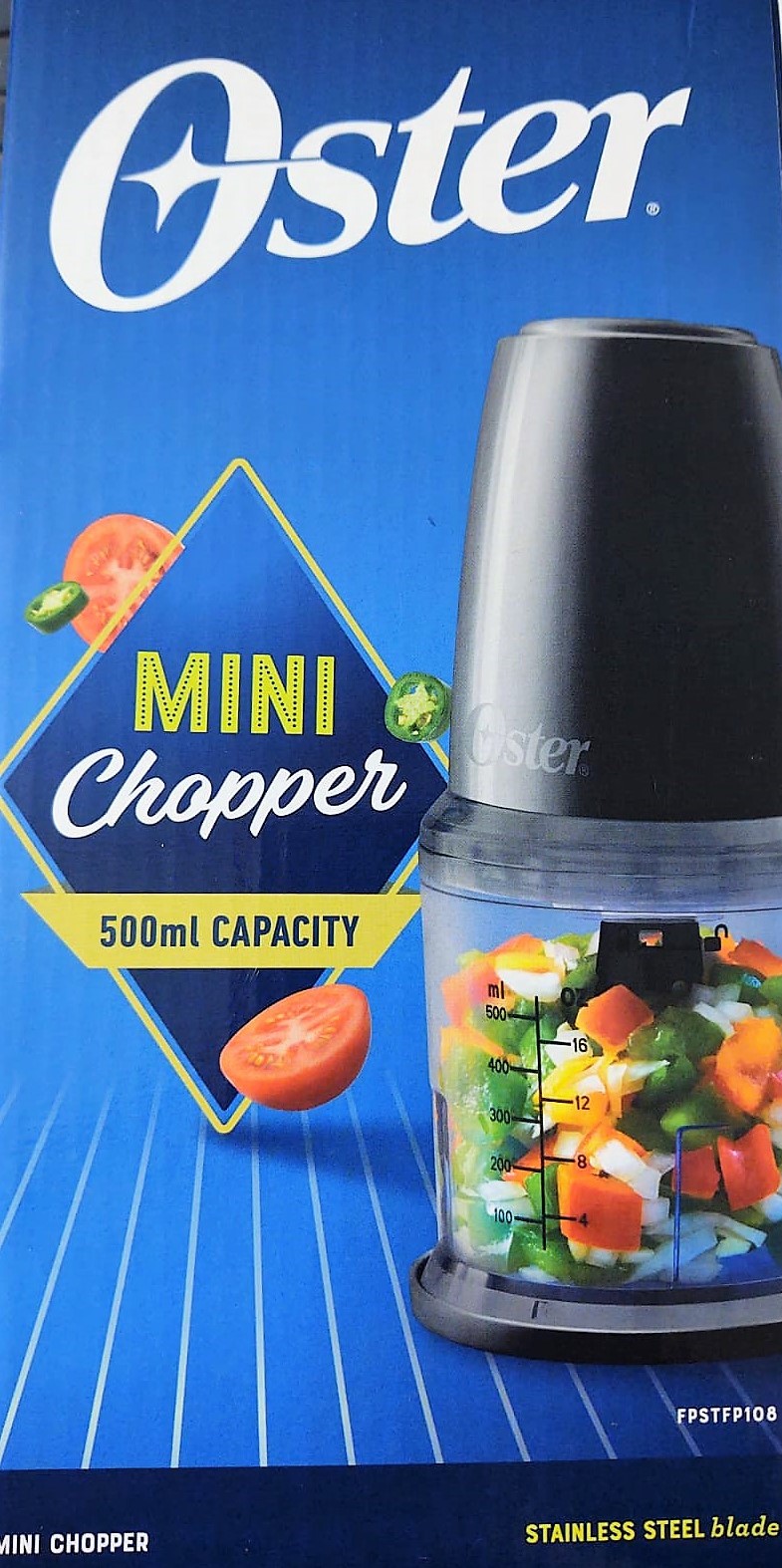 Mini Procesador Oster FPSTFP108-013 Capacidad 500ml - Negro