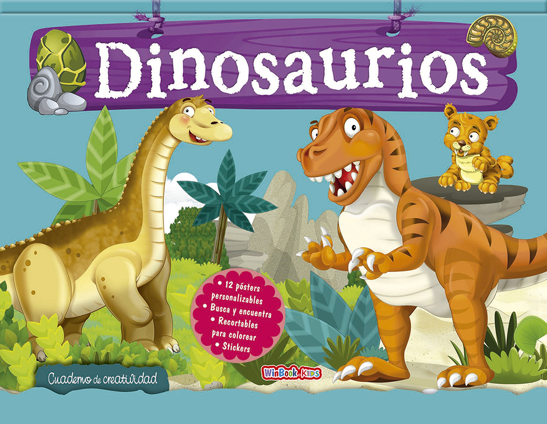 Libro infantil/ cuaderno de creatividad Dinosaurios/ niños color/ aprendizaje
