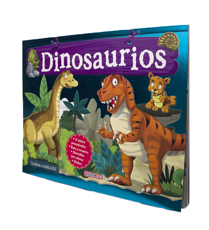 Libro infantil/ cuaderno de creatividad Dinosaurios/ niños color/ aprendizaje