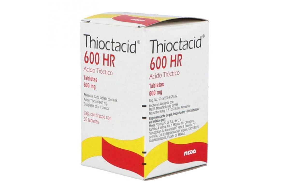 THIOCTACID 600HR acido tióctico 600mg c/30 tabletas