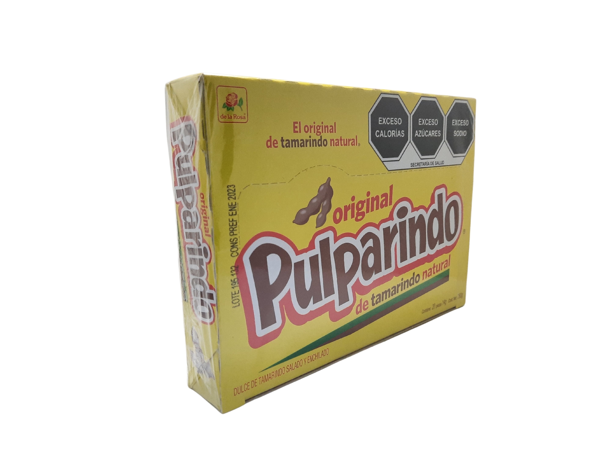 Pulparindo Grande De la Rosa Tamarindo 20 PZ 14 g