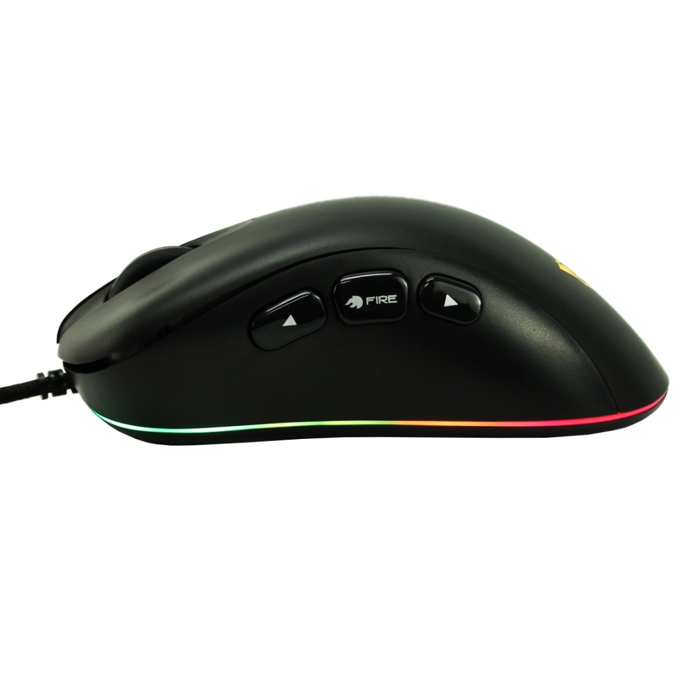 Gaming Mouse Óptico Ocelot Ogmm01 6400dpi 8 Botones Led Rgb Alambrico
