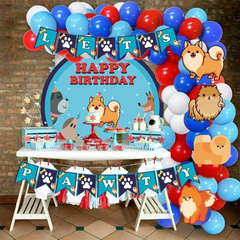 Kit decoración cumpleaños Perritos