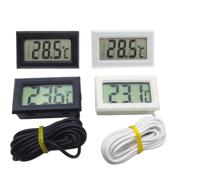 Termómetro Higrómetro Digital De Sonda Medidor De Humedad Negro