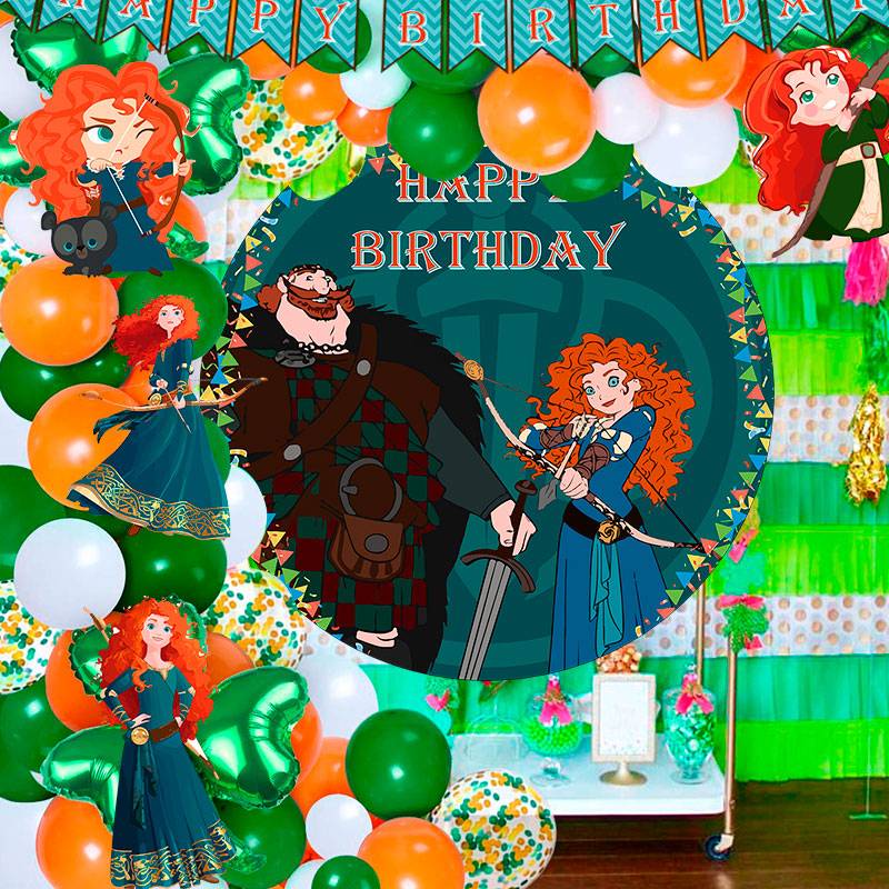 Kit decoración cumpleaños Valiente Princesa Mérida