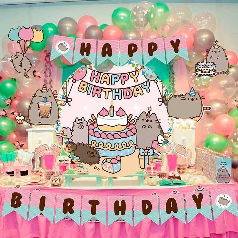 Kit decoración cumpleaños Pusheen