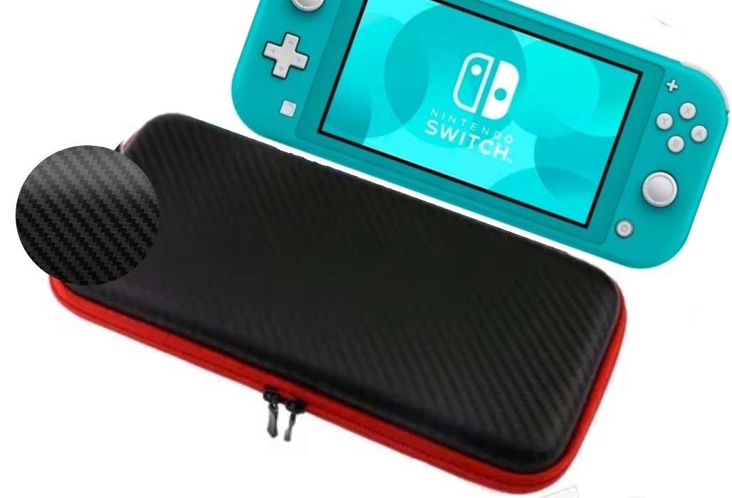 Estuche para el Nintendo switch lite- Fibra de Carbono