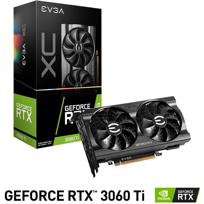 Tarjeta de Video EVGA GeForce RTX 3060 TI XC Gaming 8GB GDDR6 LHR 08G-P5-3663-KL 