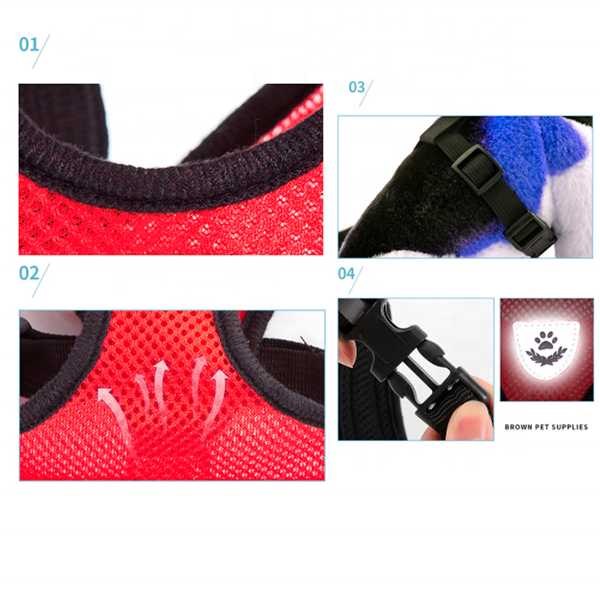 Pechera arnes con correa parro gato con antireflejante 