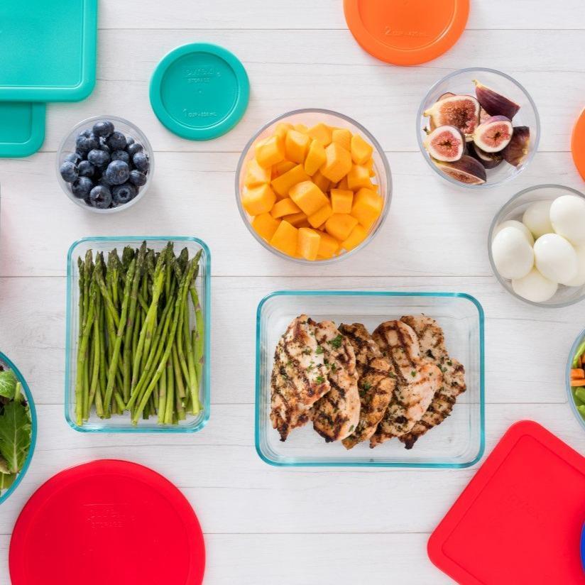 Set de 9 refractarios de vidrio con tapa Storage Plus Pyrex