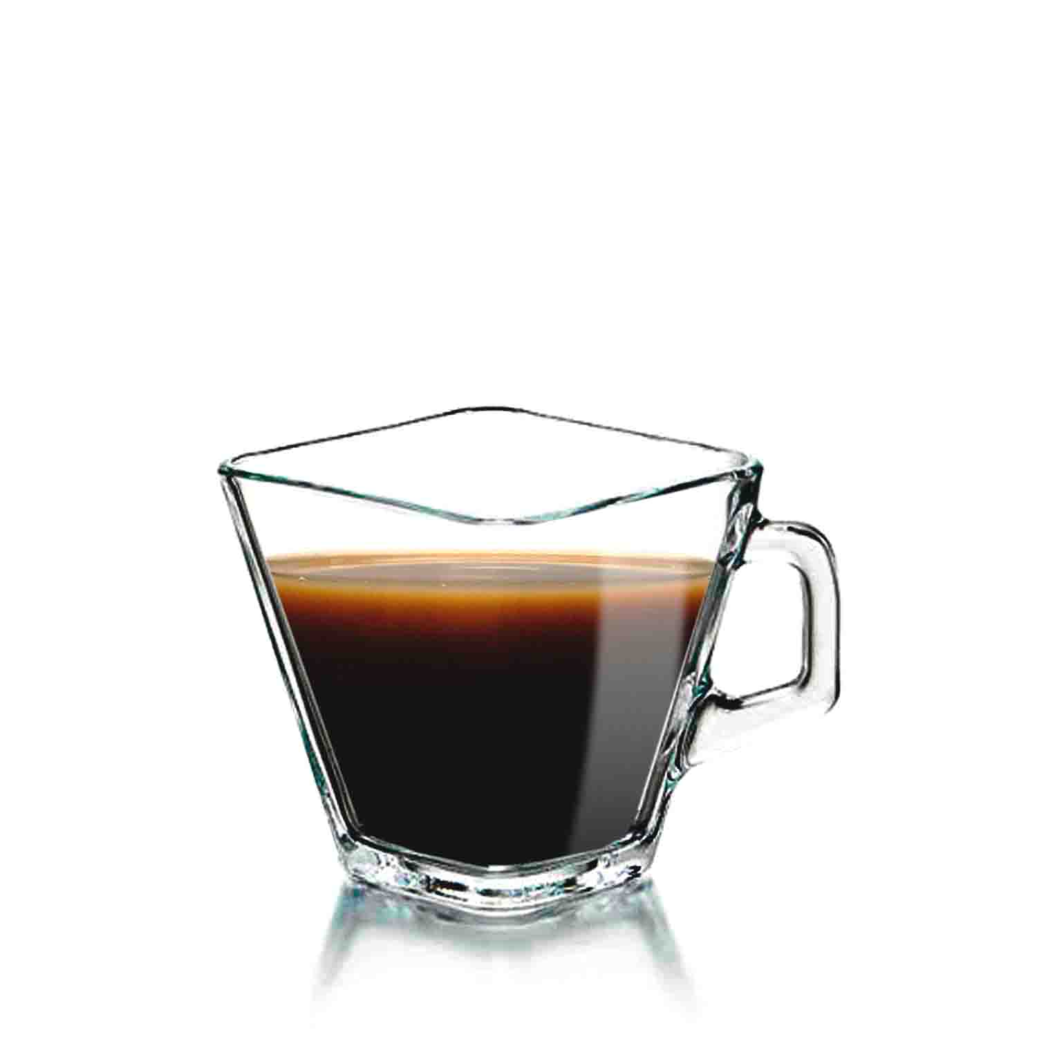 Taza tempo de vidrio cuadrada café capuchino o Té Libbey 0770 - 12 piezas