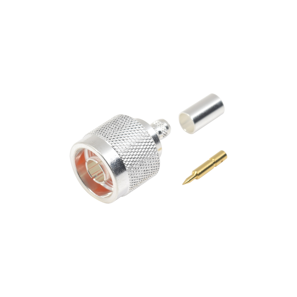 Conector N Macho de anillo plegable para cables RG8/X, LMR240, 9258.