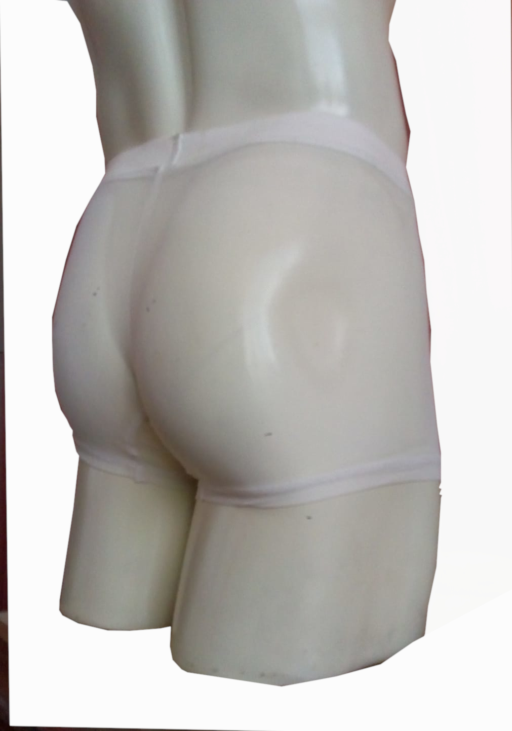 Sexy boxer transparente blanco hombre