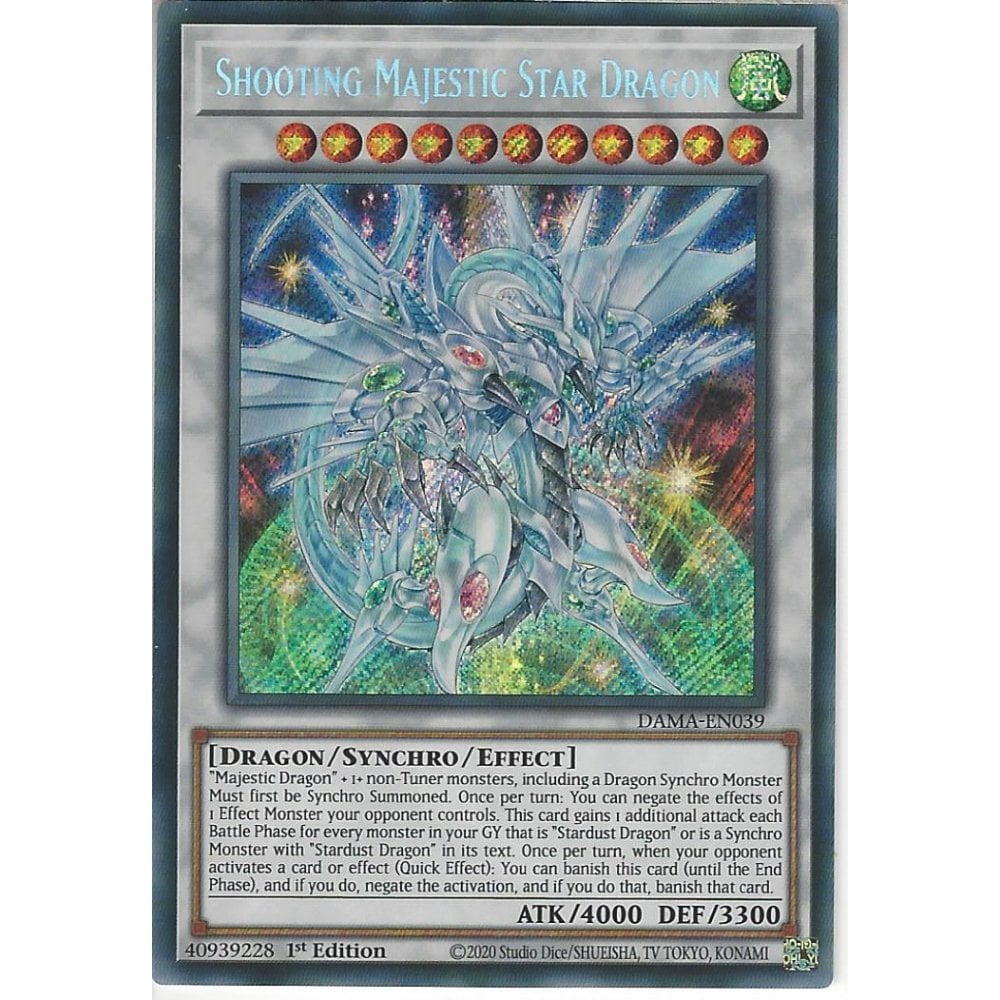 Yugioh Shooting Majestic Star Dragon Secret Rare 1st Edition KONAMI