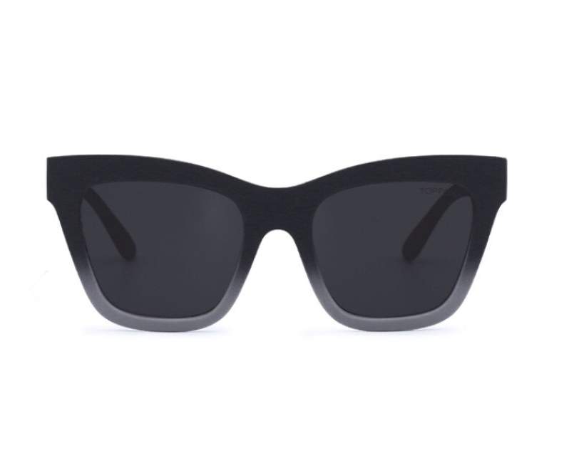 Lentes De Sol Vanesa Cuadrados Negro Gris By Rebel