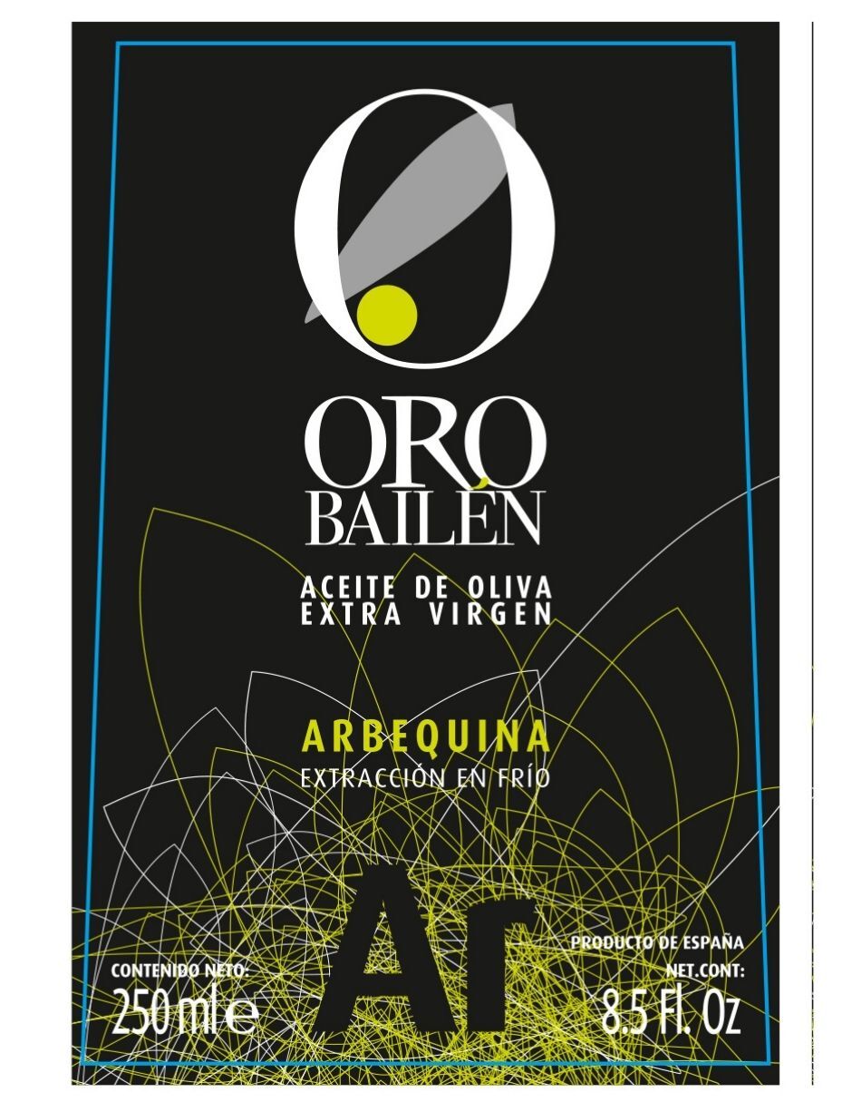Aceite de Oliva Extra Virgen - Categoria Superior - ORO BAILEN - Cosecha 2020/2021 - 250 ml - Arbequina