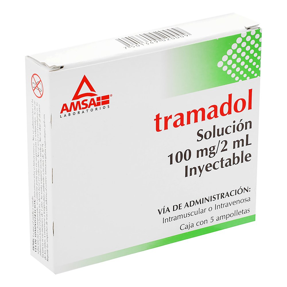 Tramadol Inyectable, 100mg/2ml 
