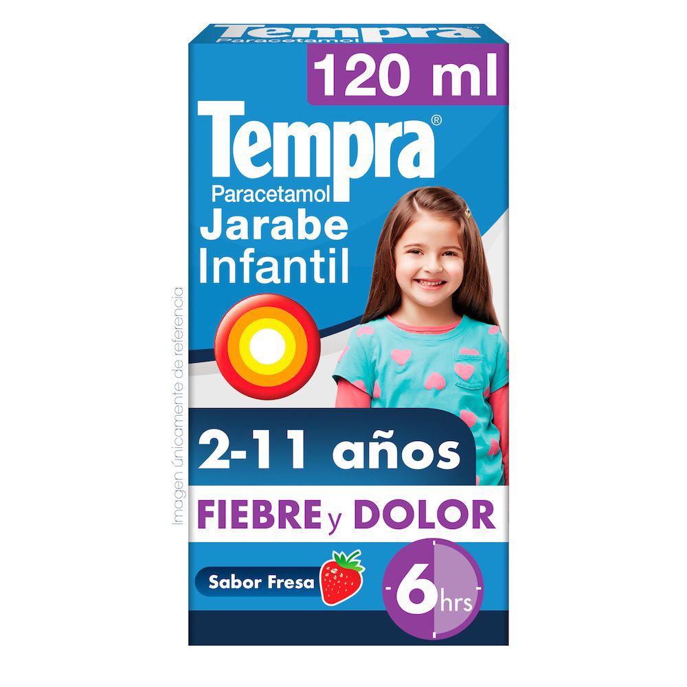 Tempra Infantil, Paracetamol, Jarabe 120 ml 