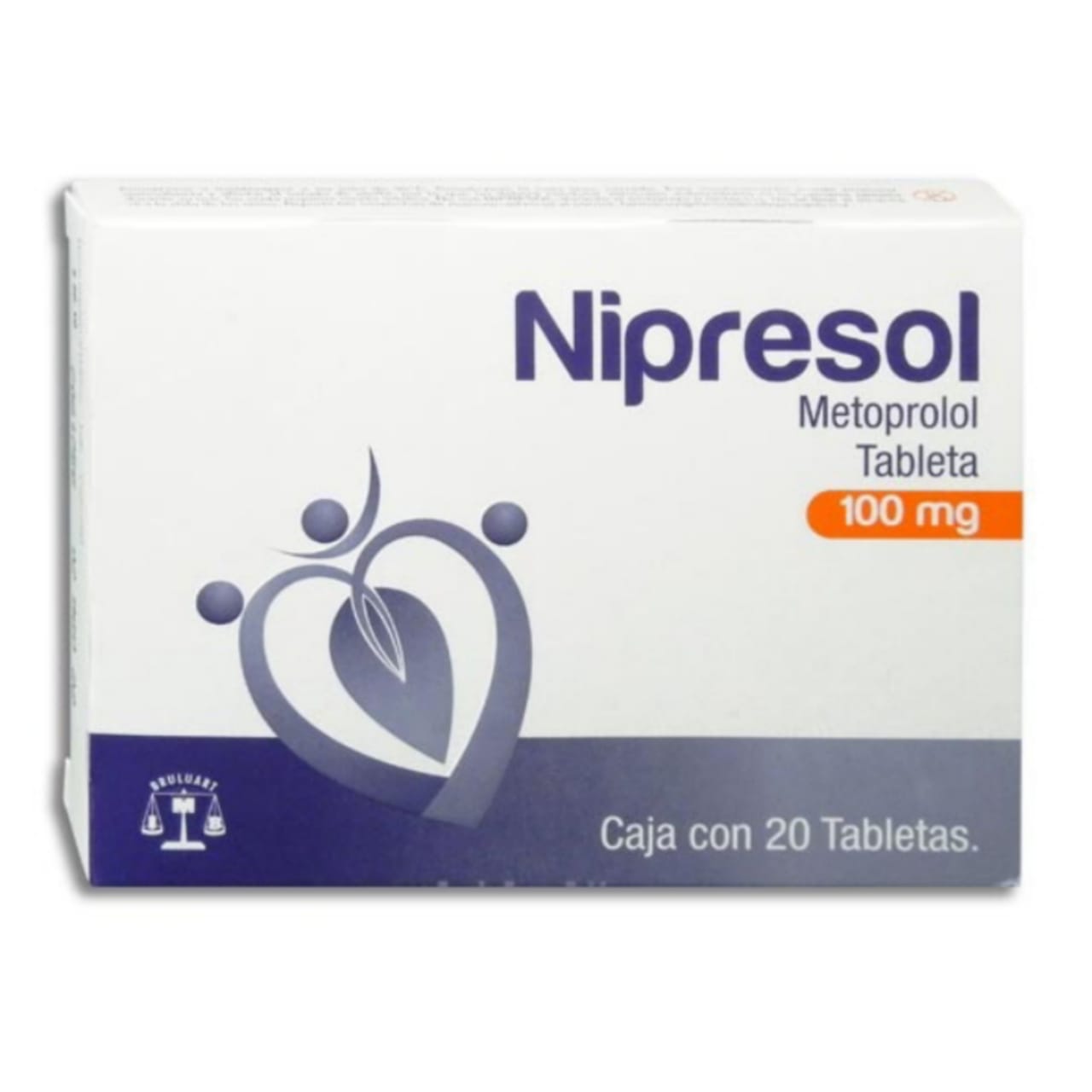 Nipresol, Metoprolol 100mg con 20 Tabletas