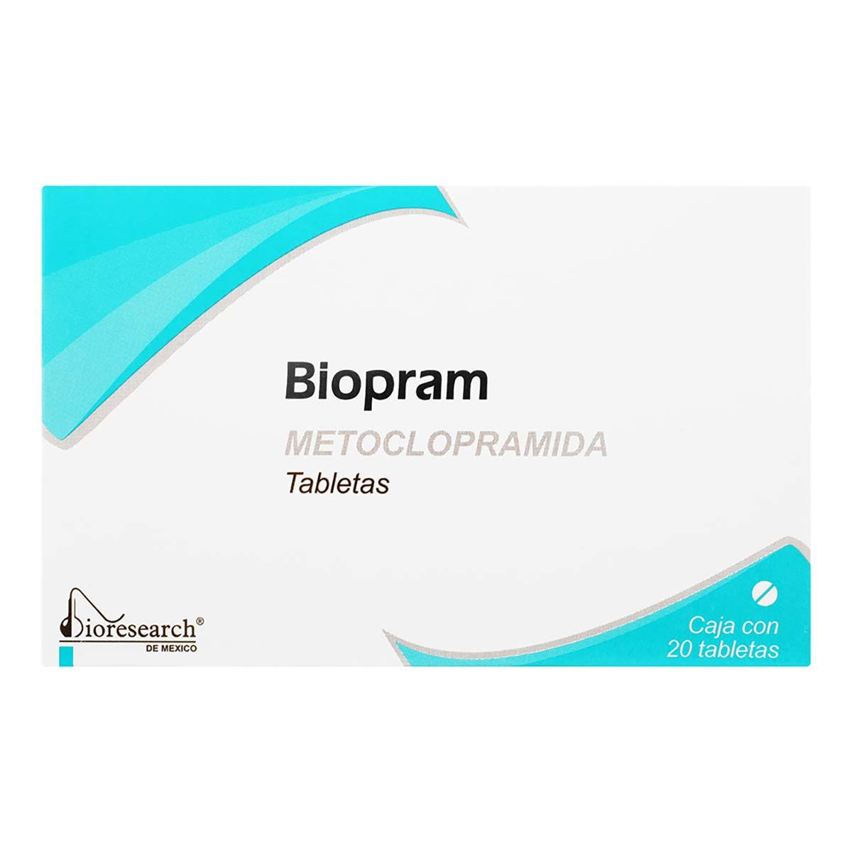 Biopram, Metoclopramida 10mg Con 20 Tabletas (2 cajas)