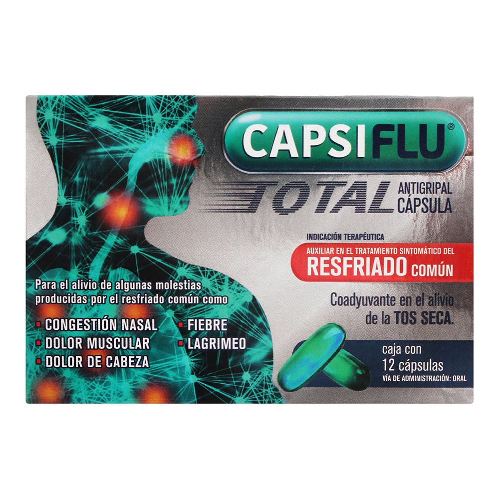 Capsiflu Total, Caja con 12 Capsulas