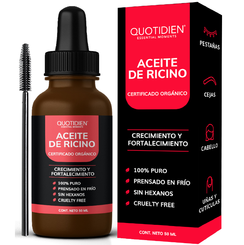 Aceite De Ricino 100% Puro Certificado Orgánico- Castor Oil - 50 ml