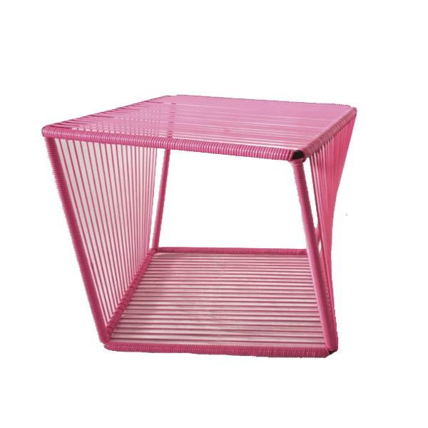 Mesa Acapulco De Acero Y Pvc Modelo Cubo **Sin Cristal**